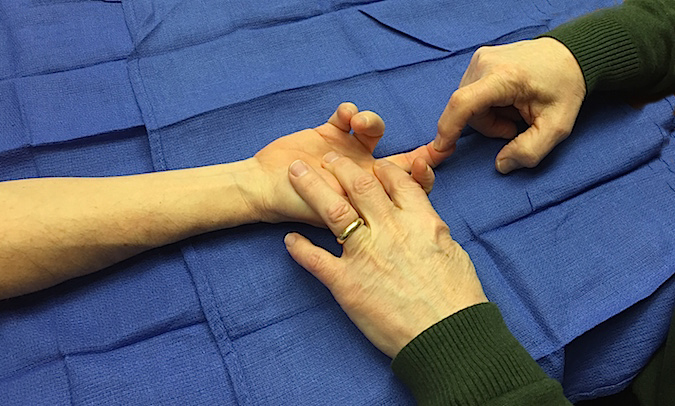 Flexor Digitorum Profundus Tendon testing right hand